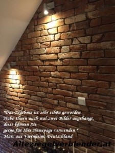 Unser Verblender ohne Fugen verlegt